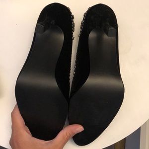 Colin Stuart Shoes - Soft velvet black jeweled pump Colin Stuart Shoes - Soft velvet black jeweled pump